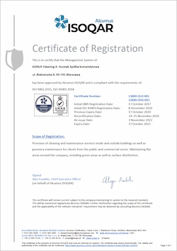 certificate of registration isoqar